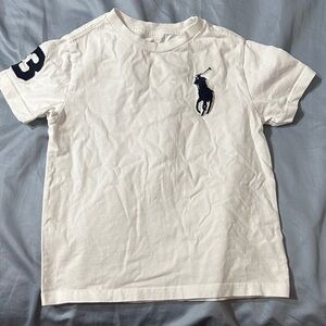 Polo by Ralph Lauren Kids Cream Tee with Navy Logo